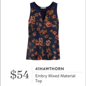 41 Hawthorne Embry mixed material top
